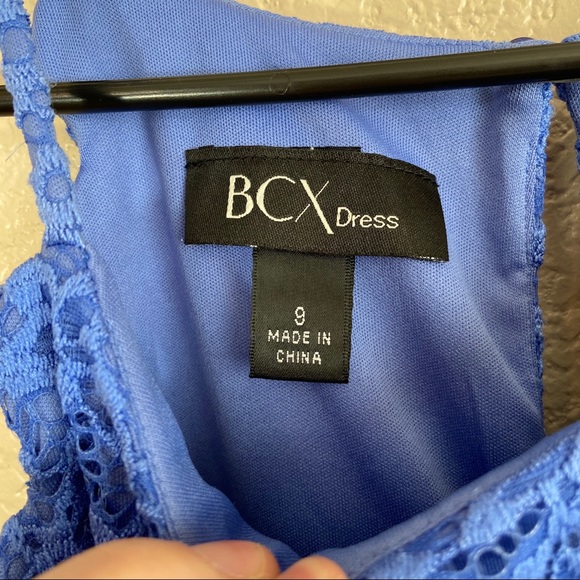 BCX Blue Scallop Halter Neck Mini Dress - Picture 5 of 7